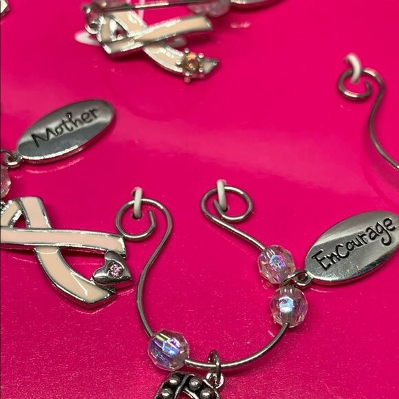 LOLITA Wine Glass Charms Pink Ribbon Edition NIB - Picture 5 of 6